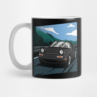 Black  miata na Mug